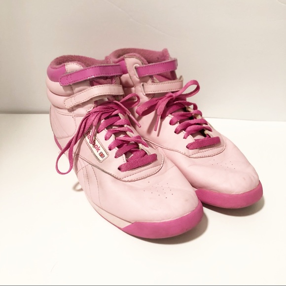 pink reebok classics high tops